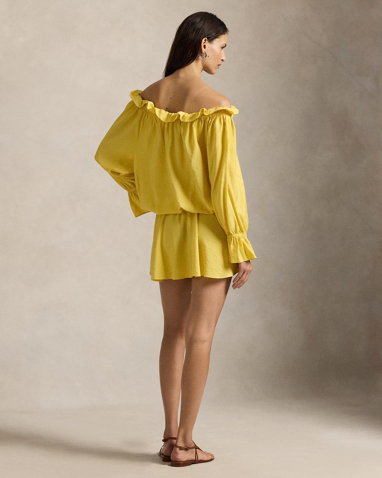 Off-the-Shoulder Crepe Dress