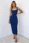 Momentum Maker Midi Dress Dark Denim