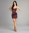 Becca Satin Corset Lace-Up Mini Dress