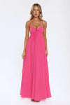 A Little Drama Strapless Maxi Dress Pink