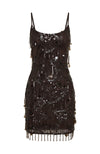 Decadent Daze Beaded Mini Dress Chocolate