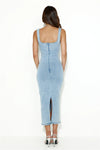 Momentum Maker Midi Dress Light Denim